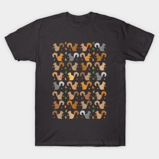 Cute and Colorful Squirrel Pattern T-Shirt